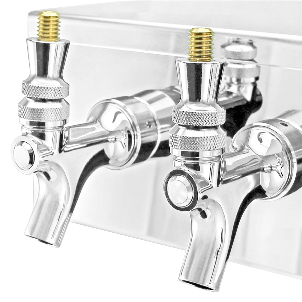 Micro Matic Stainless Steel "T" Beer Tower - Six Faucet [DS-356-PSS]