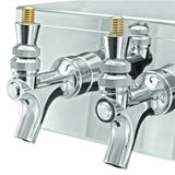 Micro Matic Stainless Steel "T" Beer Tower - Triple Faucet  - Faucets