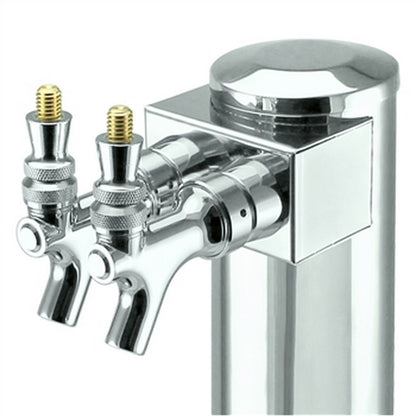 Micro Matic Stainless Steel Shotgun Beer Tower - Double Faucets [D4743SGPSS]