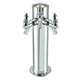 Micro Matic Stainless Steel Beer Tower - Triple Faucet [DS-133-PSS]
