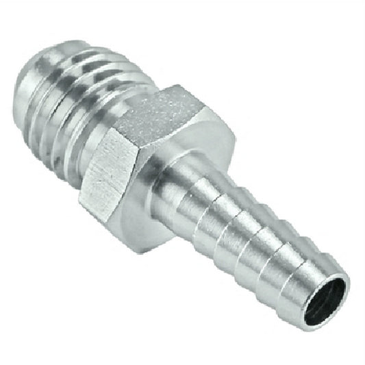Micro Matic Stainless Steel Cold Plate Fitting - 1/4" OD Barb