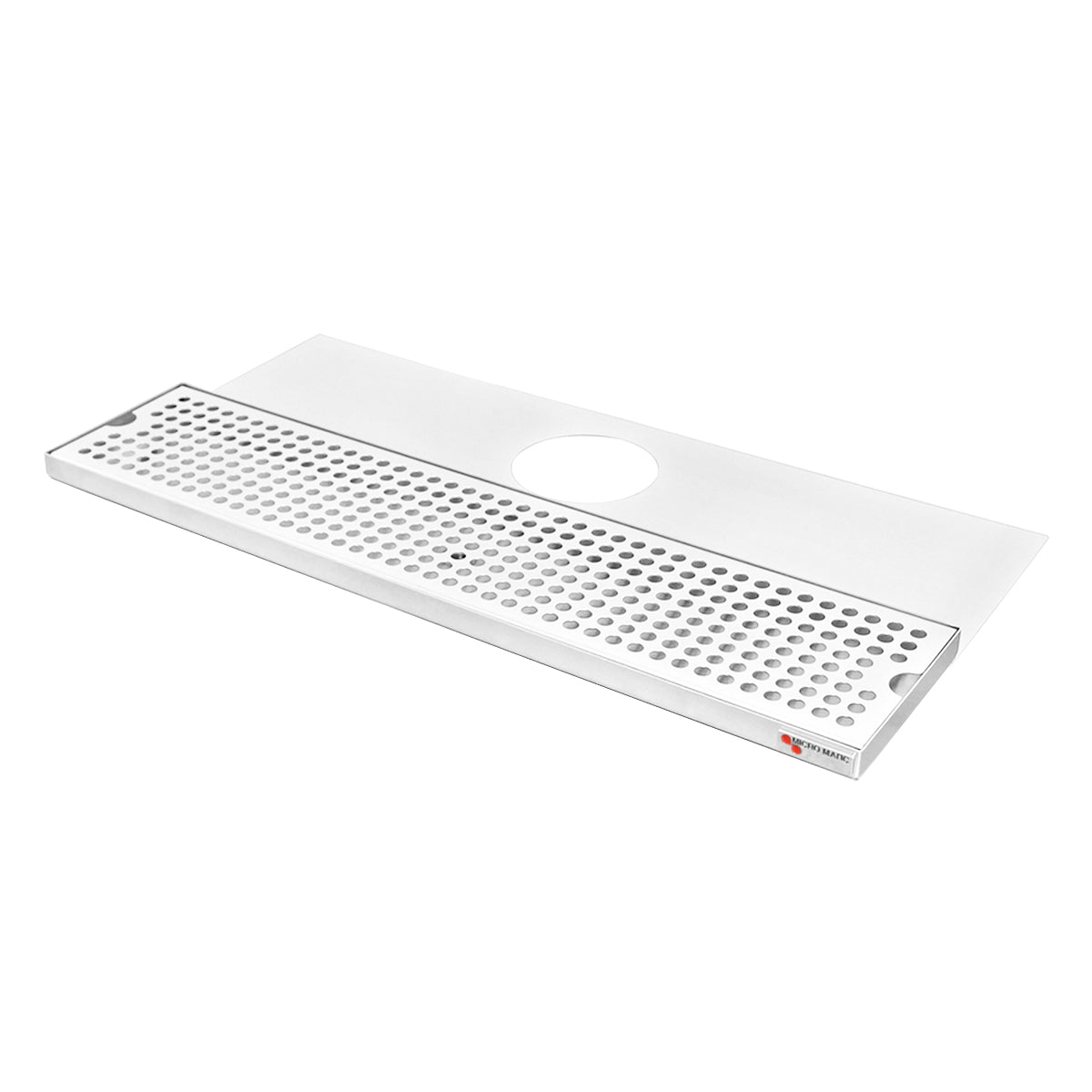 Micro Matic Stainless Steel Surface Mount With Drain Drip Tray (Tower Plate) - 24" X 5 1/2" X 3/4" [DP-620D-24]