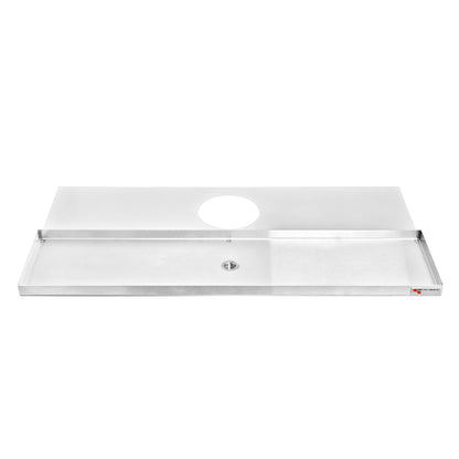 Micro Matic Stainless Steel Surface Mount With Drain Drip Tray (Tower Plate) - 24" X 5 1/2" X 3/4" [DP-620D-24]