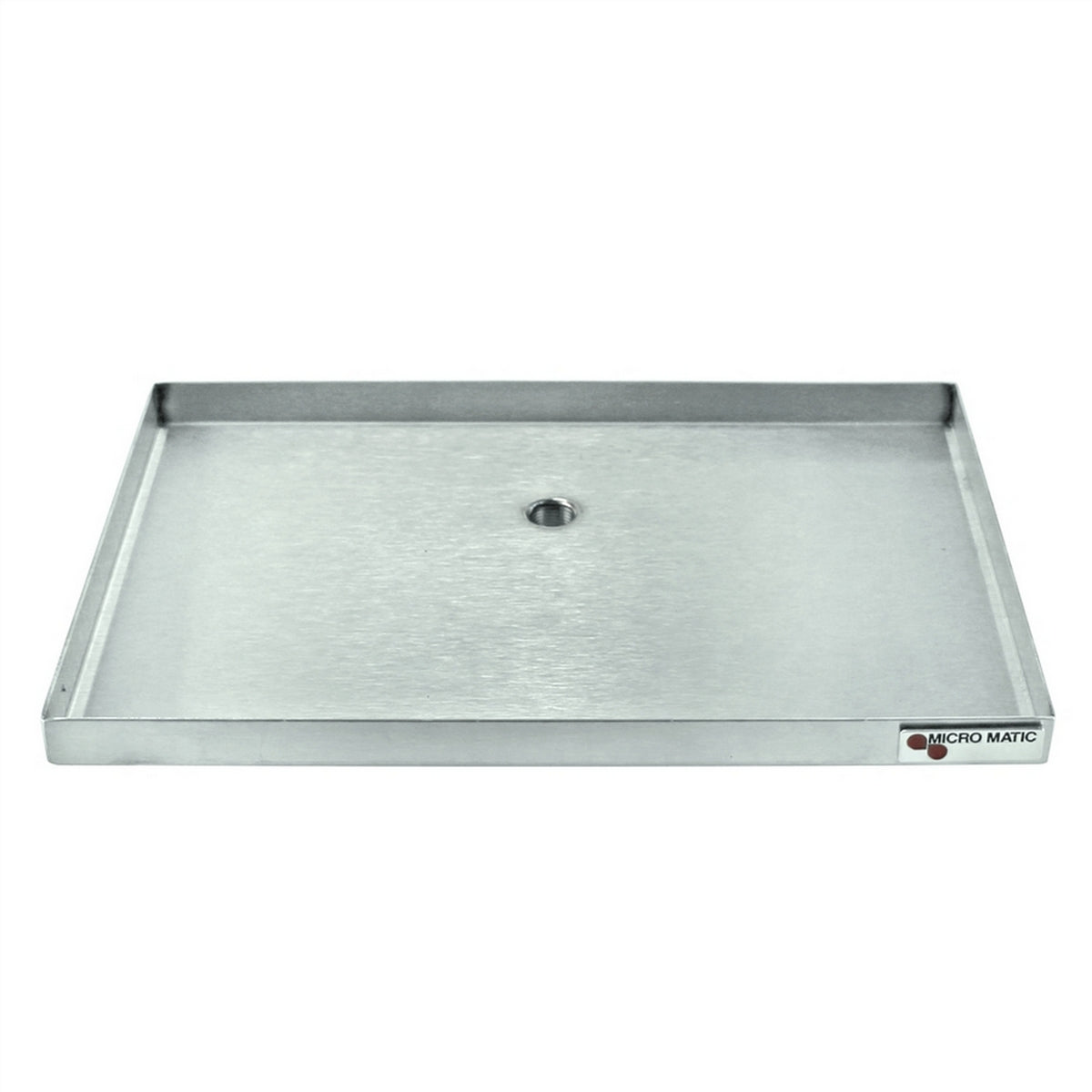 Micro Matic PVD Gold Coated Brass Stainless Steel Surface Mount With Drain Drip Tray - 12" X 8" X 3/4" [DP-820DSSPVD-12]