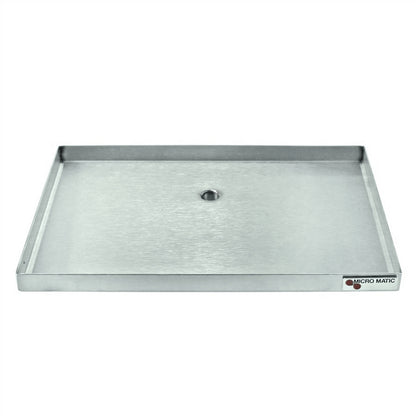 Micro Matic PVD Gold Coated Brass Stainless Steel Surface Mount With Drain Drip Tray - 12" X 8" X 3/4" [DP-820DSSPVD-12]