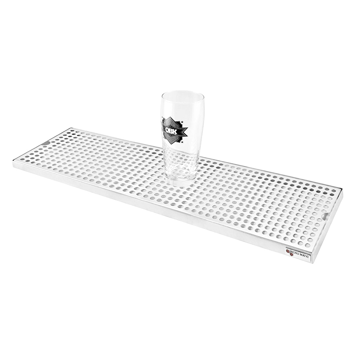 Micro Matic Stainless Steel Surface Mount With Drain Drip Tray - 30" X 8" X 3/4" [DP-820D-30]