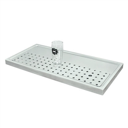 Micro Matic Stainless Steel European Style Surface Mount With Drain Drip Tray - 31 1/2" X 16" X 1 1/2" [DP-1606-NR]