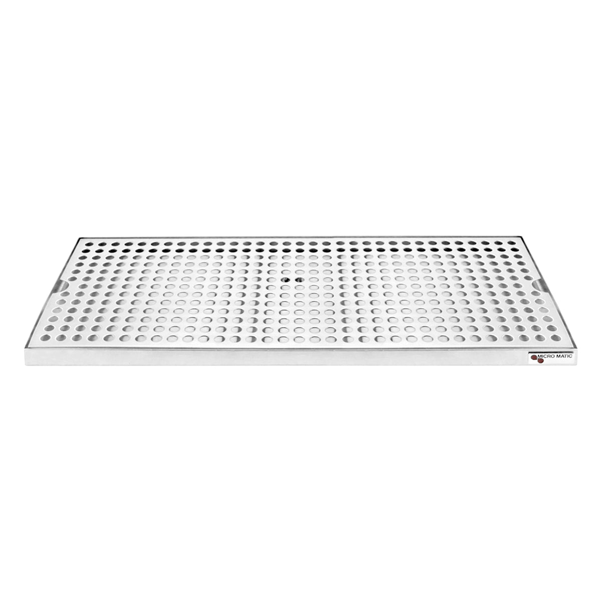 Micro Matic Stainless Steel Surface Mount With Drain Drip Tray - 24" X 8" X 3/4" [DP-820D-24]