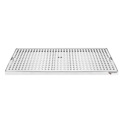 Micro Matic Stainless Steel Surface Mount With Drain Drip Tray - 24" X 8" X 3/4" [DP-820D-24]