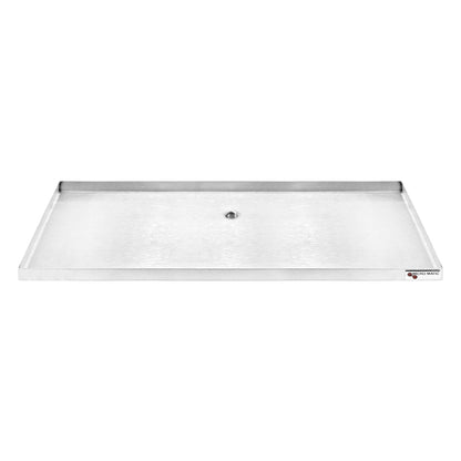 Micro Matic Stainless Steel Surface Mount With Drain Drip Tray - 24" X 8" X 3/4" [DP-820D-24]