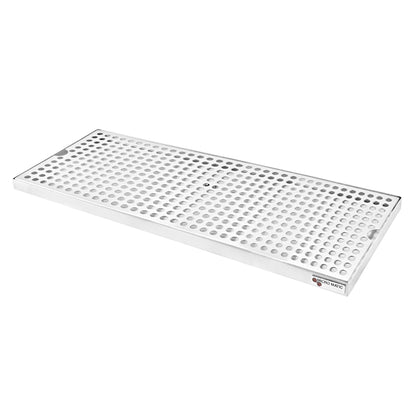 Micro Matic Stainless Steel Surface Mount With Drain Drip Tray - 20" X 8" X 3/4" [DP-820D-20]