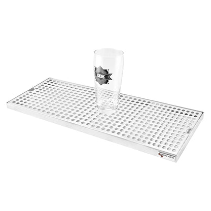 Micro Matic Stainless Steel Surface Mount With Drain Drip Tray - 20" X 8" X 3/4" [DP-820D-20]