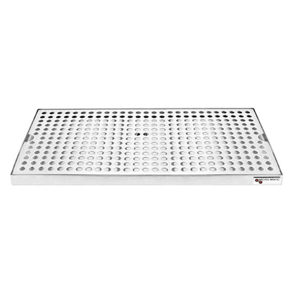 Micro Matic Stainless Steel Surface Mount With Drain Drip Tray - 20" X 8" X 3/4" [DP-820D-20]