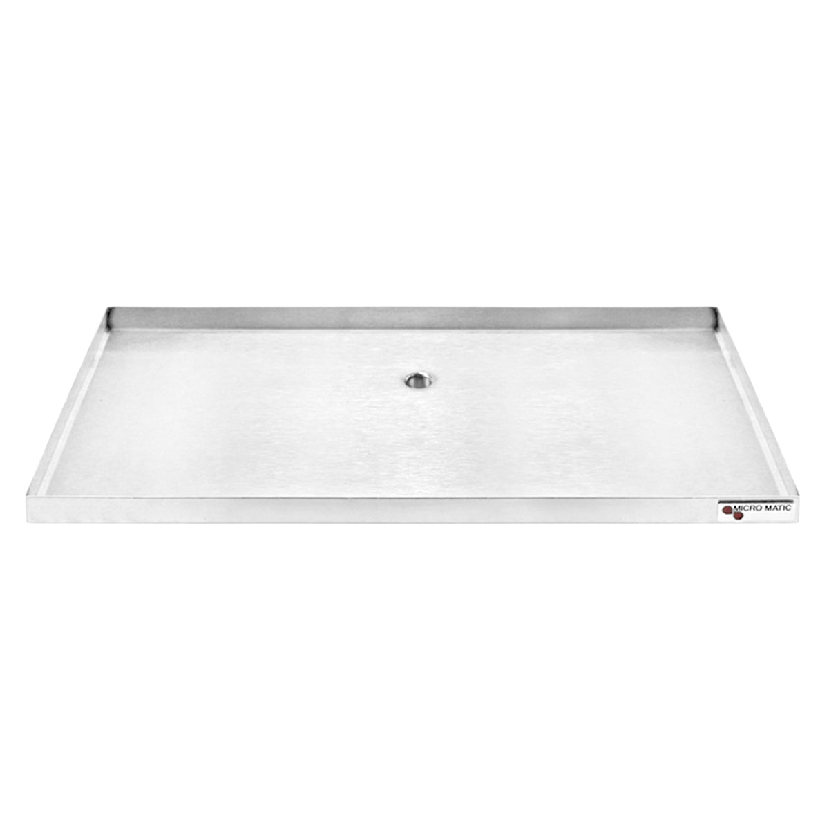 Micro Matic Stainless Steel Surface Mount With Drain Drip Tray - 20" X 8" X 3/4" [DP-820D-20]