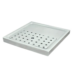 Micro Matic Stainless Steel European Style Surface Mount With Drain Drip Tray - 15 3/4" X 15 3/4" X 1 1/2" [DP-1604-NR]
