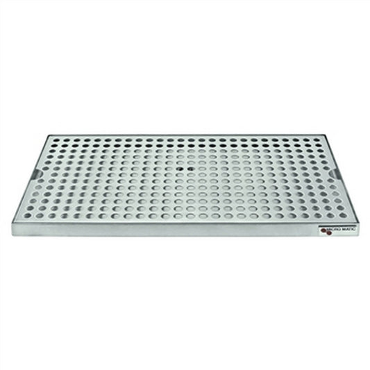 Micro Matic Stainless Steel Surface Mount With Drain Drip Tray - 16" X 8" X 3/4"