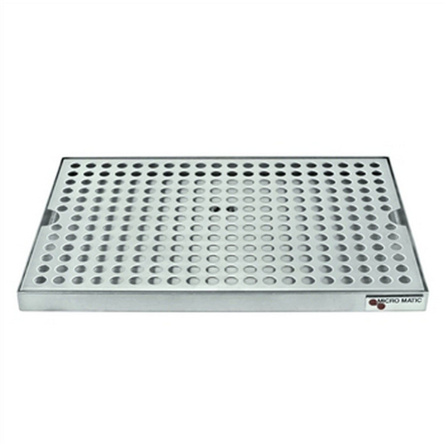 Micro Matic Stainless Steel Surface Mount With Drain Drip Tray - 12" X 8" X 3/4" [DP-820D-12]