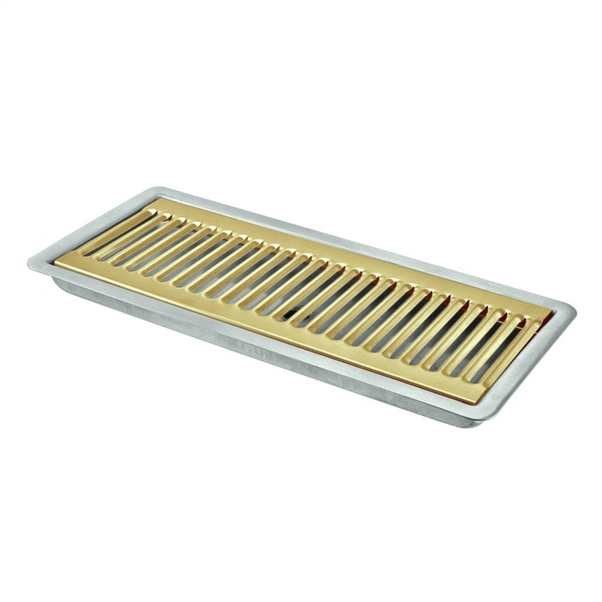 Micro Matic PVD Gold Coated Brass Stainless Steel Flush Mount With Drain Drip Tray - 12" X 5" X 3/4" [DP-220DSSPVD]