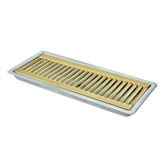 Micro Matic PVD Gold Coated Brass Stainless Steel Flush Mount With Drain Drip Tray - 12" X 5" X 3/4" [DP-220DSSPVD]