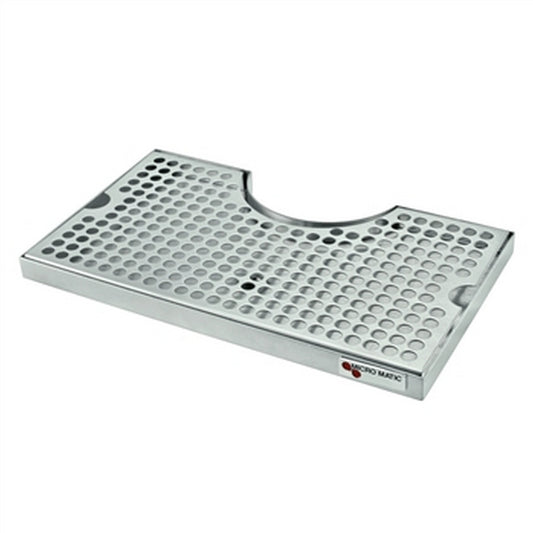 Micro Matic Stainless Steel Cut-Out With Drain Drip Tray - 12" X 7" X 3/4" [DP-920D]