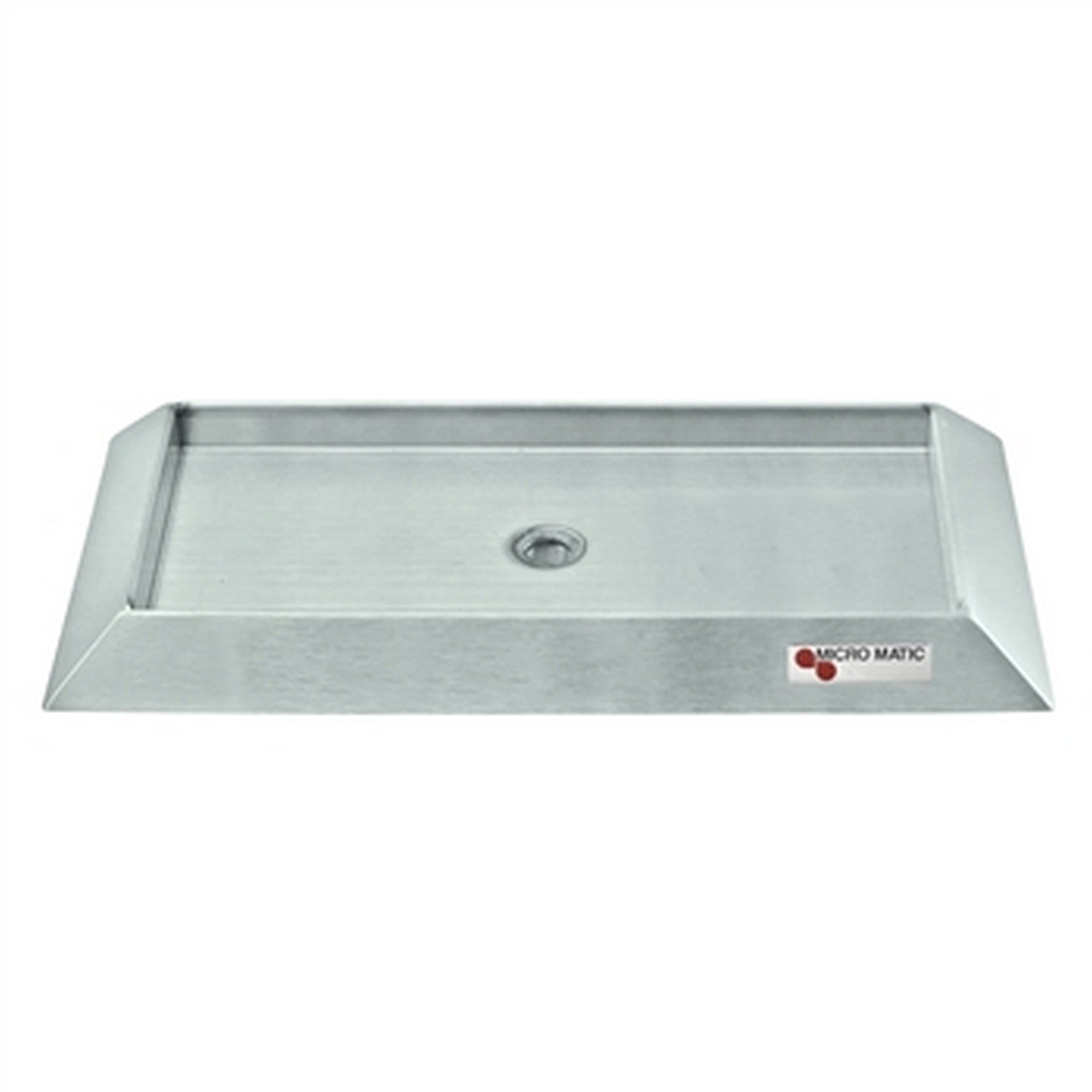 Micro Matic Stainless Steel Bevel Edge With Drain Drip Tray - 9" X 6 1/2" X 3/4" without Grill