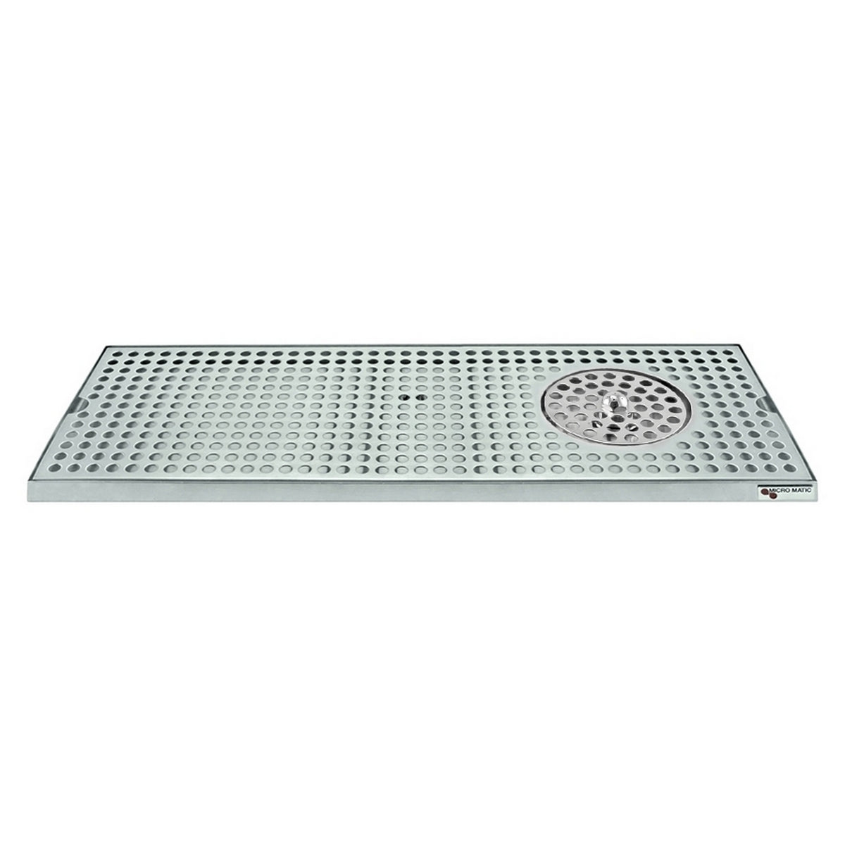 Micro Matic Stainless Steel Surface Mount Spray Glass Rinser With Drain Drip Tray - 30" X 8" X 3/4" [DP-820D-30GR]