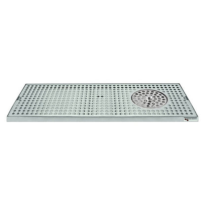 Micro Matic Stainless Steel Surface Mount Spray Glass Rinser With Drain Drip Tray - 30" X 8" X 3/4" [DP-820D-30GR]