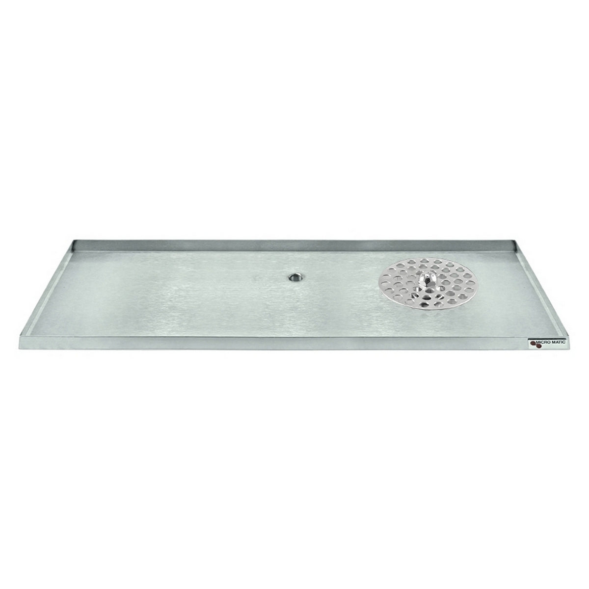 Micro Matic Stainless Steel Surface Mount Spray Glass Rinser With Drain Drip Tray - 30" X 8" X 3/4" [DP-820D-30GR]