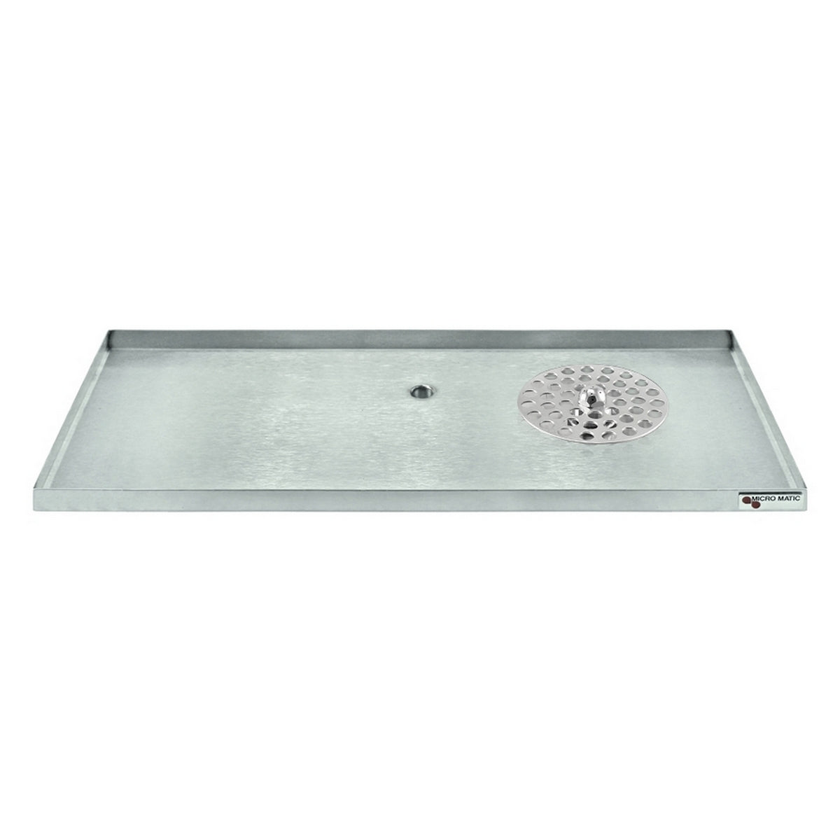 Micro Matic Stainless Steel Surface Mount Spray Glass Rinser With Drain Drip Tray - 24" X 8" X 3/4" [DP-820D-24GR]