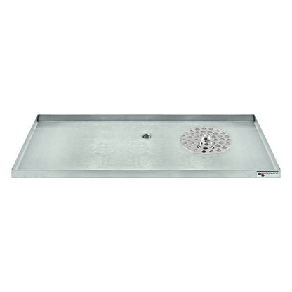 Micro Matic Stainless Steel Surface Mount Spray Glass Rinser With Drain Drip Tray - 24" X 8" X 3/4" [DP-820D-24GR]