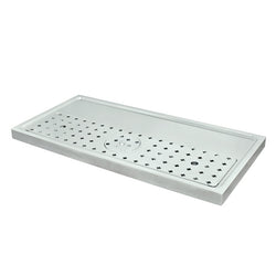 Micro Matic Stainless Steel European Style Surface Mount Spray Glass Rinser With Drain Drip Tray - 31 1/2" X 16" X 1 1/2" [DP-1606]