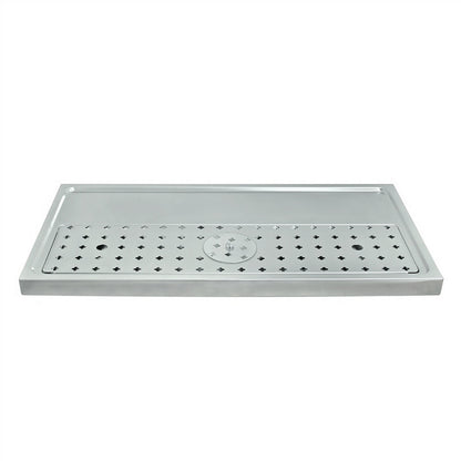 Micro Matic Stainless Steel European Style Surface Mount Spray Glass Rinser With Drain Drip Tray - 31 1/2" X 16" X 1 1/2" [DP-1606]