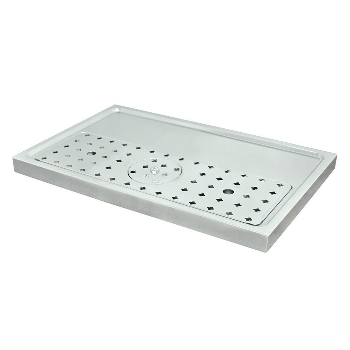 Micro Matic Stainless Steel European Style Surface Mount Spray Glass Rinser With Drain Drip Tray - 23 1/2" X 16" X 1 1/2" [DP-1605]