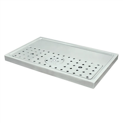 Micro Matic Stainless Steel European Style Surface Mount Spray Glass Rinser With Drain Drip Tray - 23 1/2" X 16" X 1 1/2" [DP-1605]