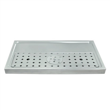 Micro Matic Stainless Steel European Style Surface Mount Spray Glass Rinser With Drain Drip Tray - 23 1/2" X 16" X 1 1/2" [DP-1605]