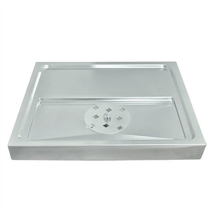 Micro Matic Stainless Steel European Style Surface Mount Spray Glass Rinser With Drain Drip Tray - 15 3/4" X 15 3/4" X 1 1/2" [DP-1604]