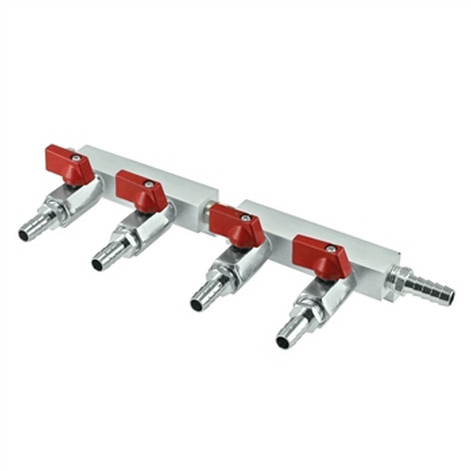 Micro Matic Aluminum Gas Distributor - 4 Way - 3/8" Barbs
