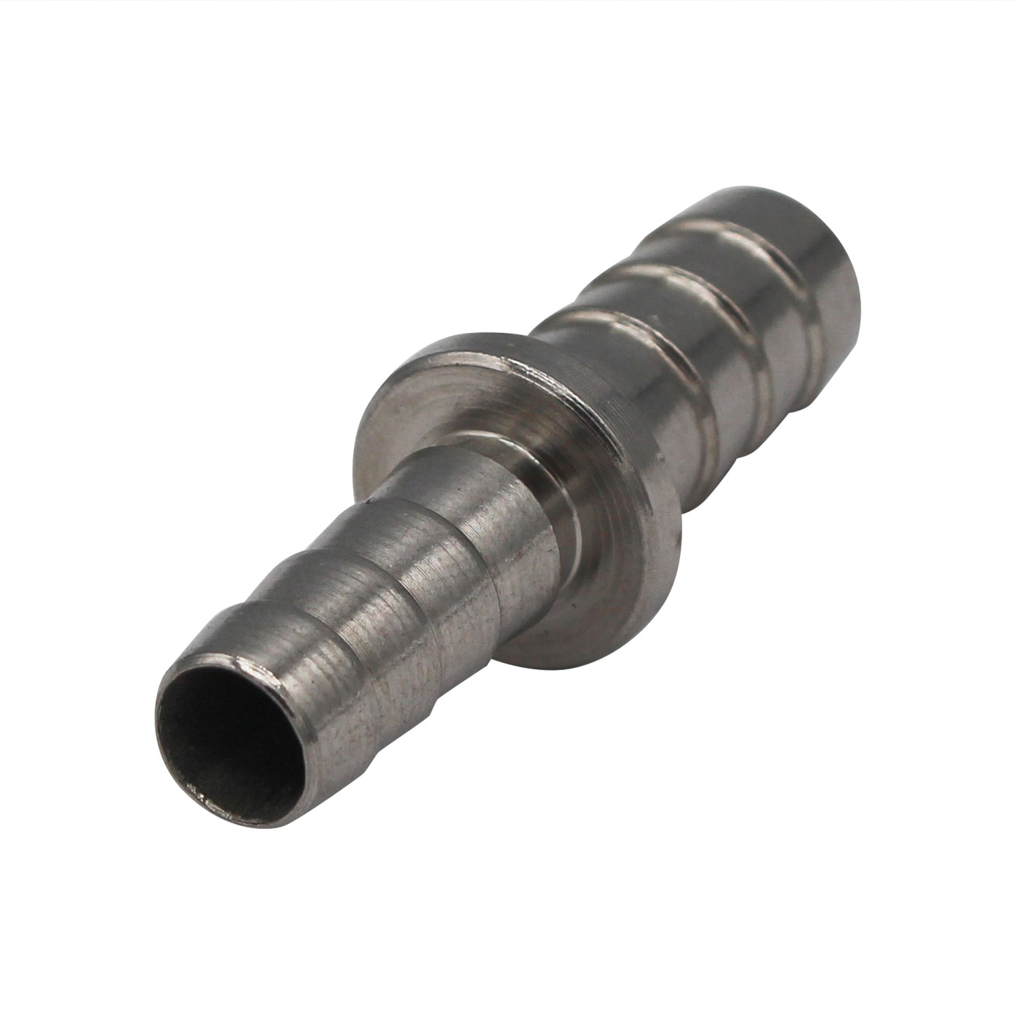 Micro Matic Stainless Steel Barbed Hose Splicer - 3/8" X 5/16"