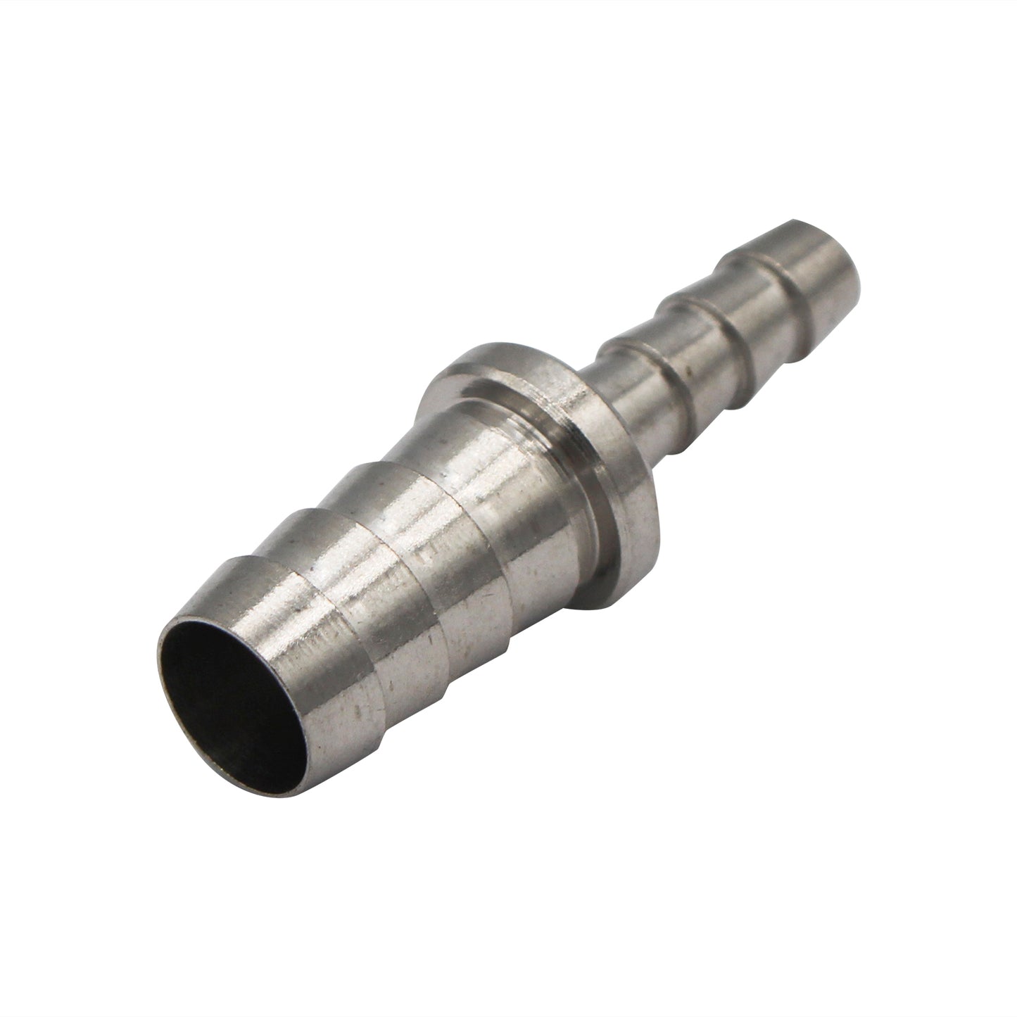 Micro Matic Stainless Steel Barbed Hose Splicer - 7/16" X 1/4"