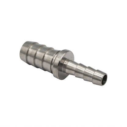 Micro Matic Stainless Steel Barbed Hose Splicer - 7/16" X 1/4"