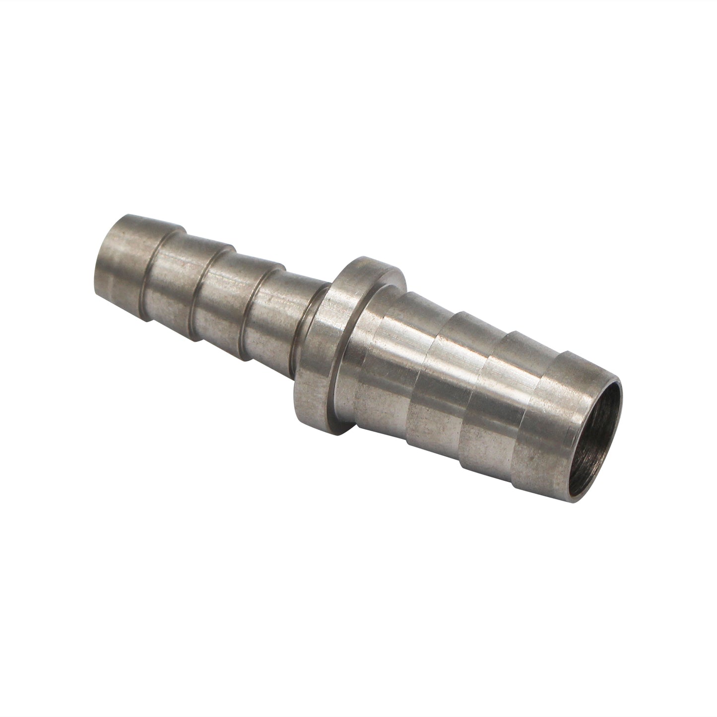 Micro Matic Stainless Steel Barbed Hose Splicer - 7/16" X 5/16"