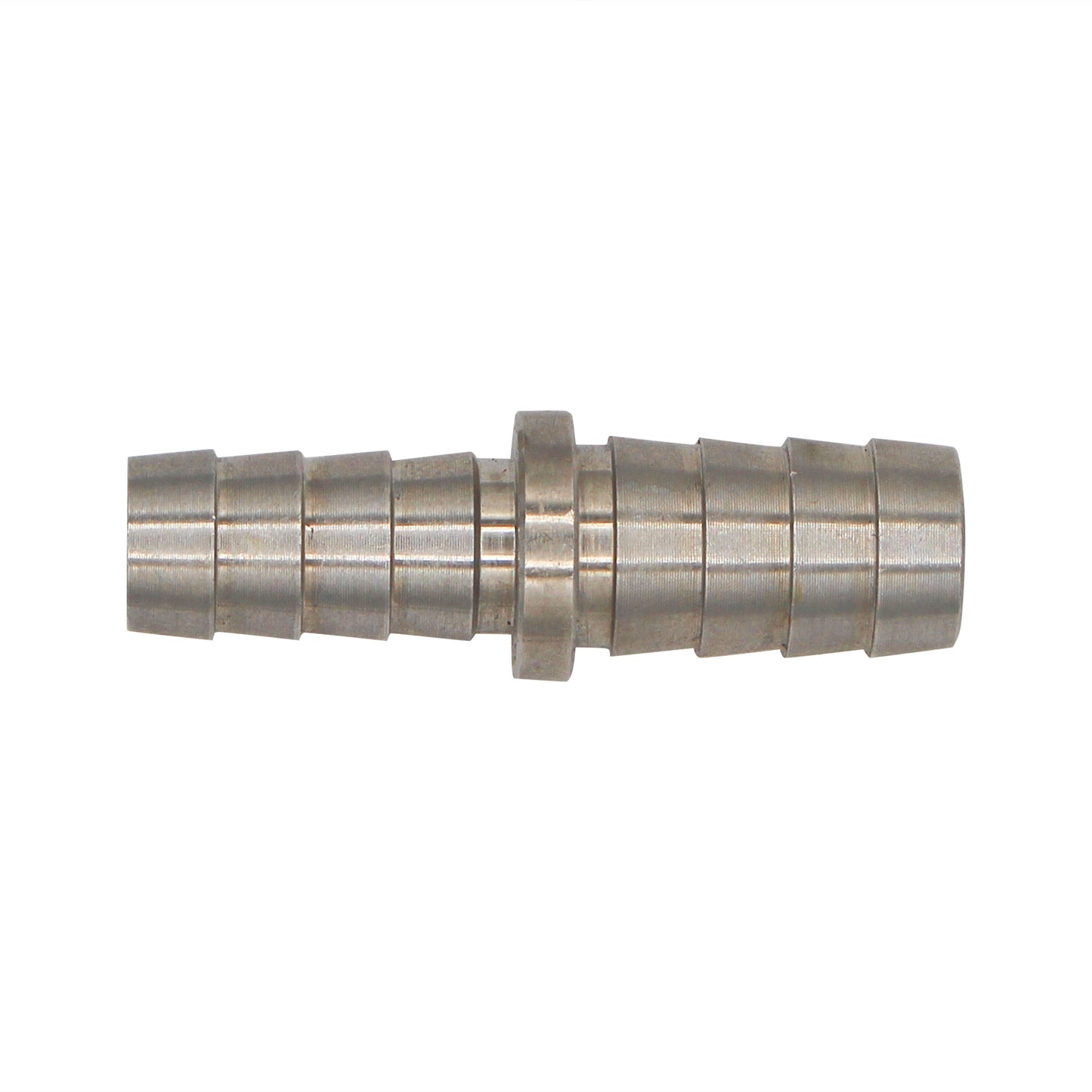 Micro Matic Stainless Steel Barbed Hose Splicer - 7/16" X 3/8"