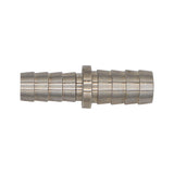 Micro Matic Stainless Steel Barbed Hose Splicer - 7/16" X 3/8"