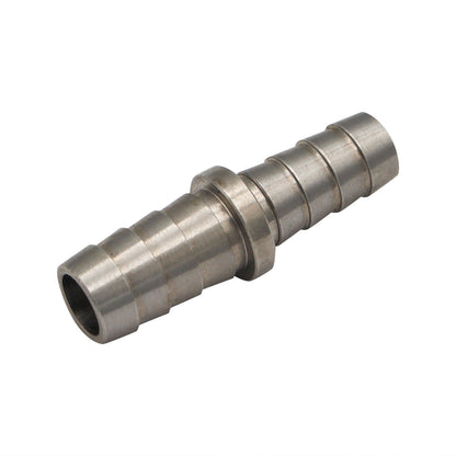 Micro Matic Stainless Steel Barbed Hose Splicer - 7/16" X 3/8"