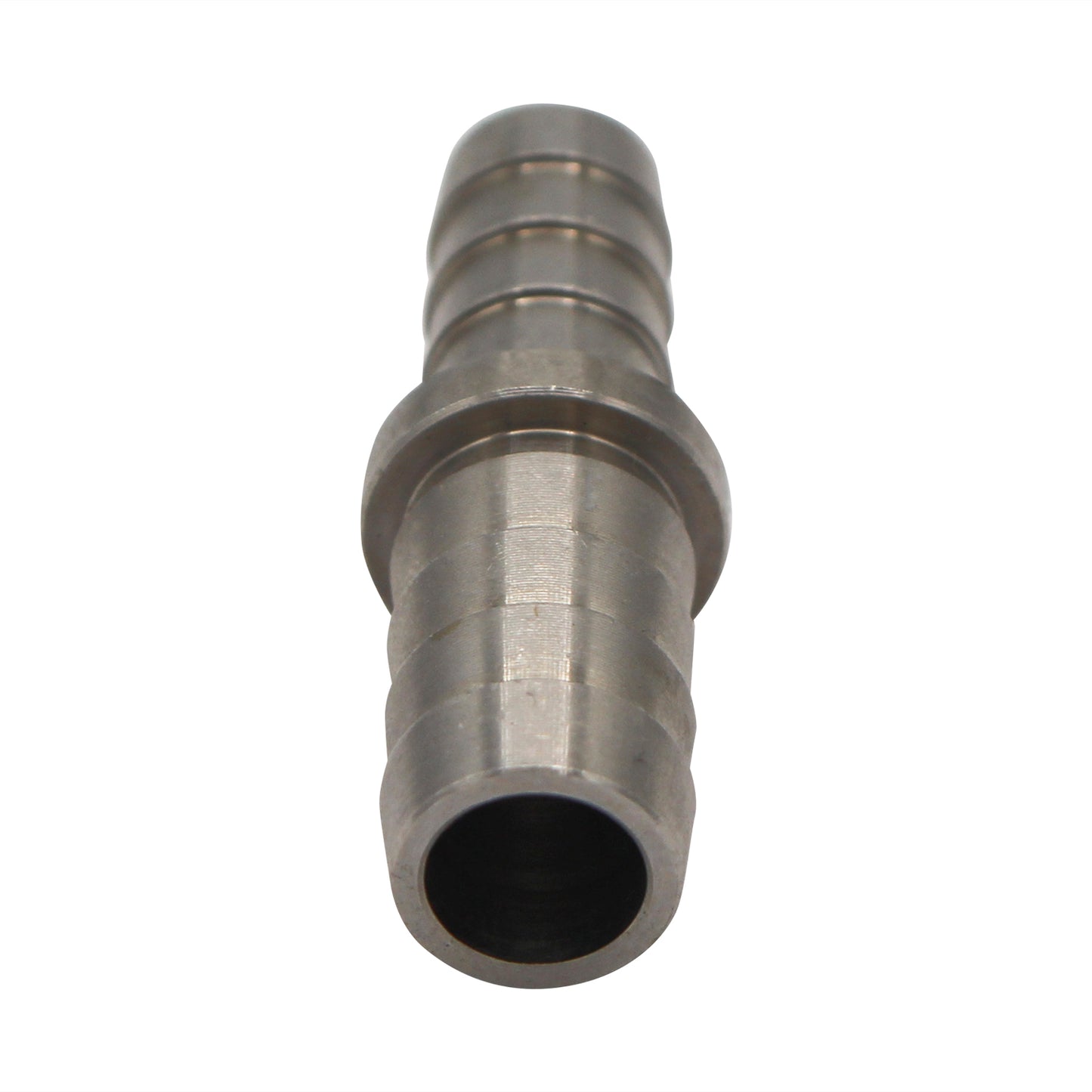 Micro Matic Stainless Steel Barbed Hose Splicer - 7/16" X 3/8"