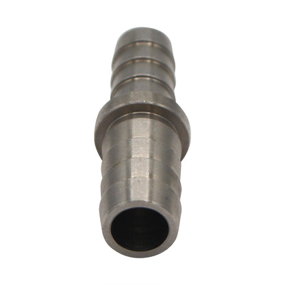 Micro Matic Stainless Steel Barbed Hose Splicer - 7/16" X 3/8"