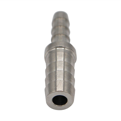 Micro Matic Stainless Steel Barbed Hose Splicer - 3/8" OD X 1/4" OD