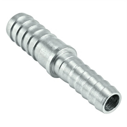 Micro Matic Stainless Steel Barbed Hose Splicer - 3/8" OD X 1/4" OD