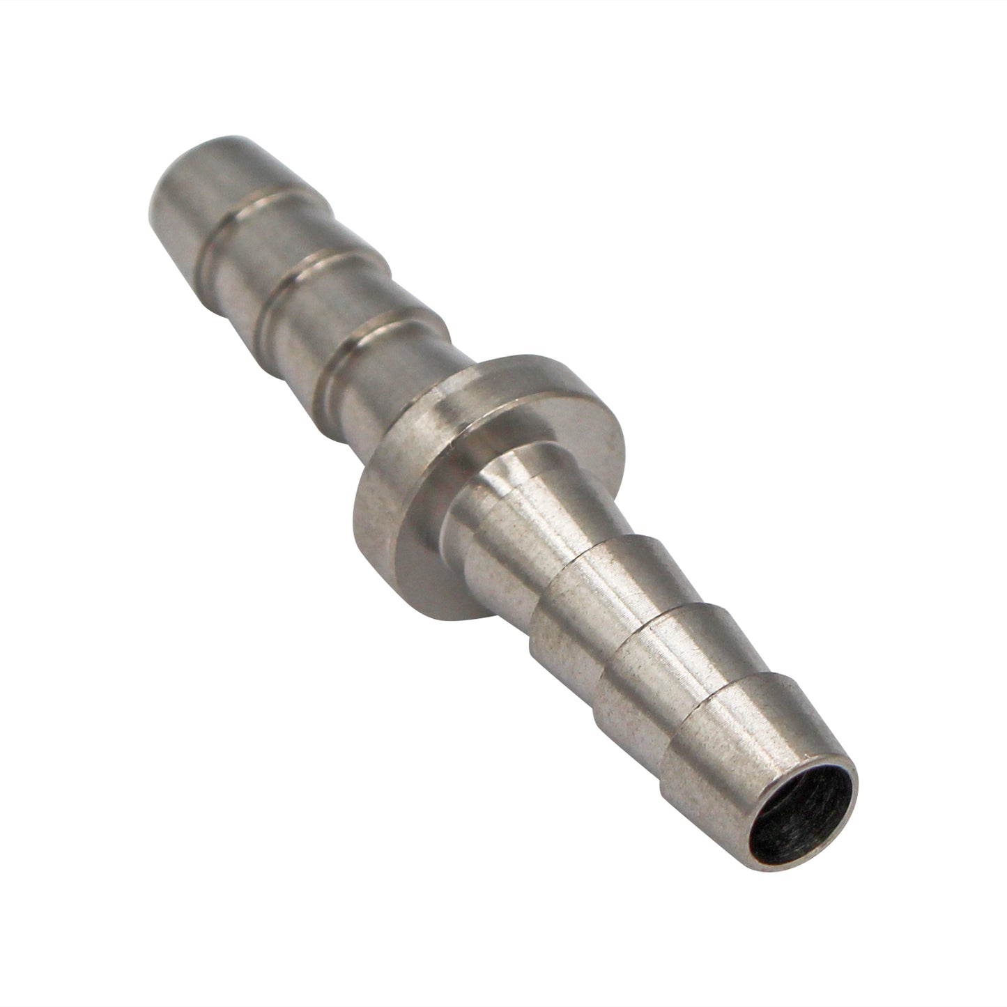 Micro Matic Stainless Steel Barbed Hose Splicer - 1/4" Barbs