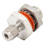 Stainless Steel Weldless HERMS Bulkhead - 1/2" Male NPT X 1/4" Compression